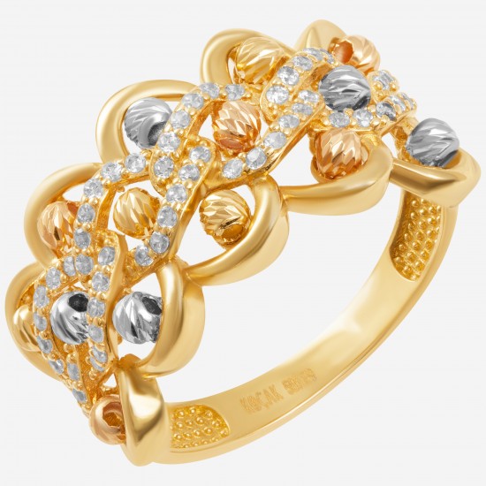 Золотое кольцо с цирконием арт. 090821.05.15
