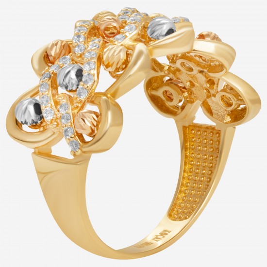 Золотое кольцо с цирконием арт. 090821.05.15
