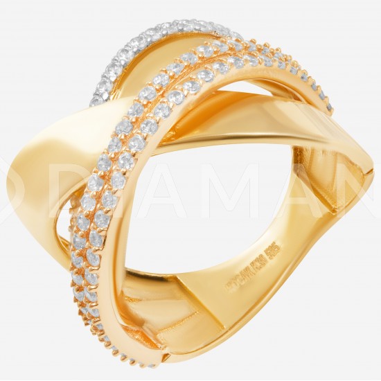 Золотое кольцо с цирконием арт. 090821.05.20