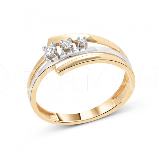 Золотое кольцо с цирконием арт. 091221.10.16-104k