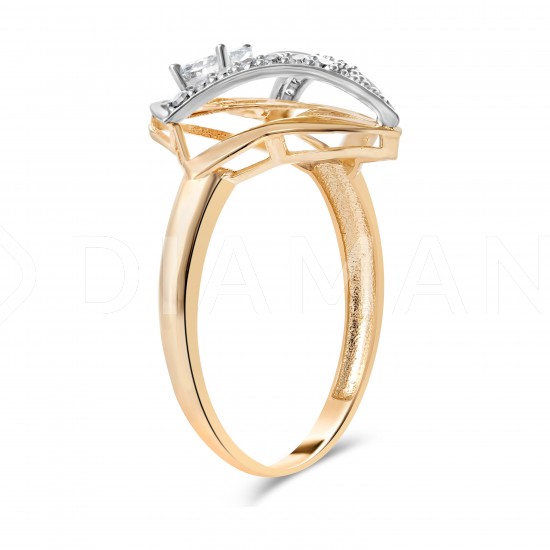 Золотое кольцо с цирконием арт. 091221.10.17-2k