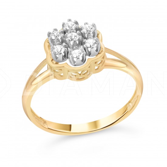 Золотое кольцо с цирконием арт. 091221.10.18-94k