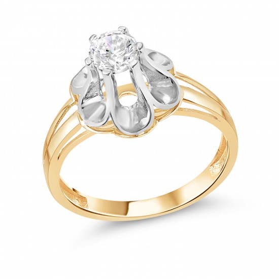 Золотое кольцо с цирконием арт. 091221.10.23-77k