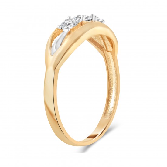 Золотое кольцо с цирконием арт. 091221.10.28-166k