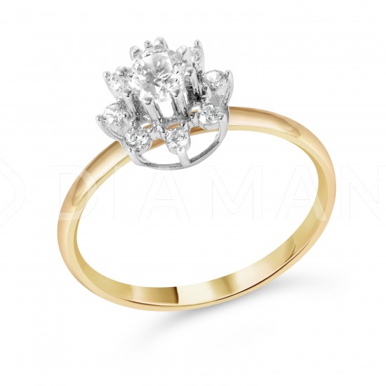 Золотое кольцо с цирконием арт. 091221.10.29-347k