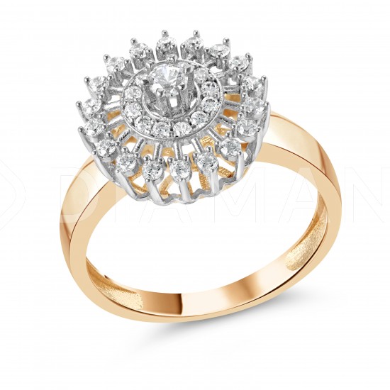 Золотое кольцо с цирконием арт. 091221.10.30-125k