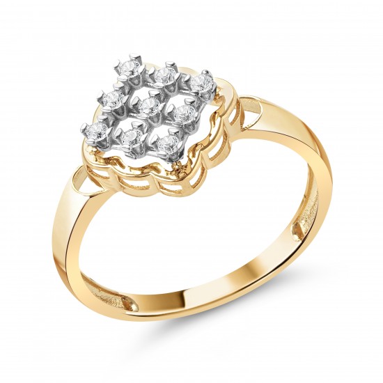 Золотое кольцо с цирконием арт. 101221.10.18