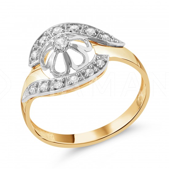 Золотое кольцо с цирконием арт. 101221.10.27-154
