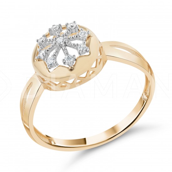 Золотое кольцо с цирконием арт. 101221.10.28