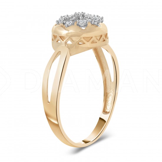 Золотое кольцо с цирконием арт. 101221.10.28