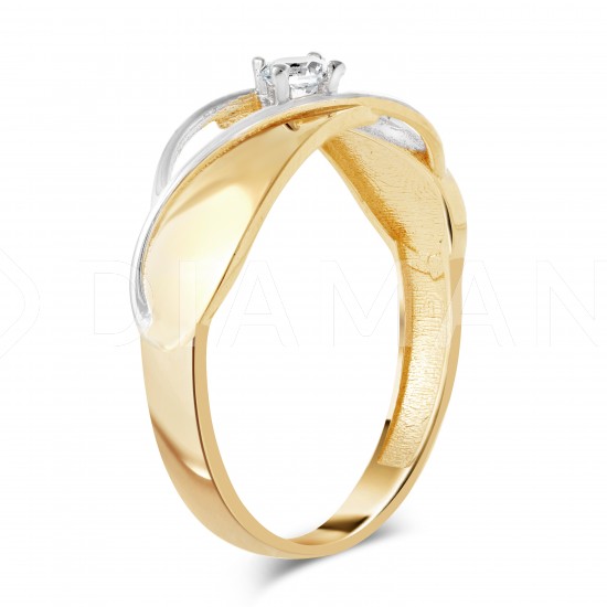 Золотое кольцо с цирконием арт. 101221.10.29-109
