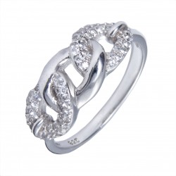 Серебряное кольцо: размер 18, вес 2.98 гр.