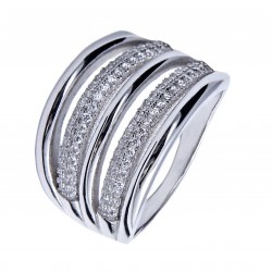 Серебряное кольцо: размер 19, вес 6.65 гр.