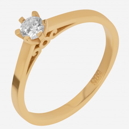 Золотое помолвочное кольцо, арт. 120621.04.07