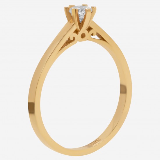 Золотое помолвочное кольцо, арт. 120621.04.07