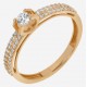 Золотое помолвочное кольцо, арт. 120621.04.10