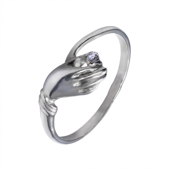Серебряное кольцо: размер 17.5, вес 1.32 гр.