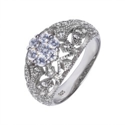 Серебряное кольцо: размер 17.5, вес 5.17 гр.