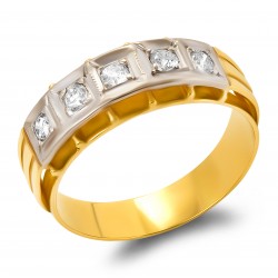 Золотое мужской кольцо с бриллиантом арт. 141021.07.01