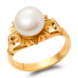 Золотое кольцо с натуральный жемчуг арт. 141021.07.05