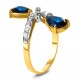 Золотое кольцо с бриллиантом и цирконием арт. 141021.07.09