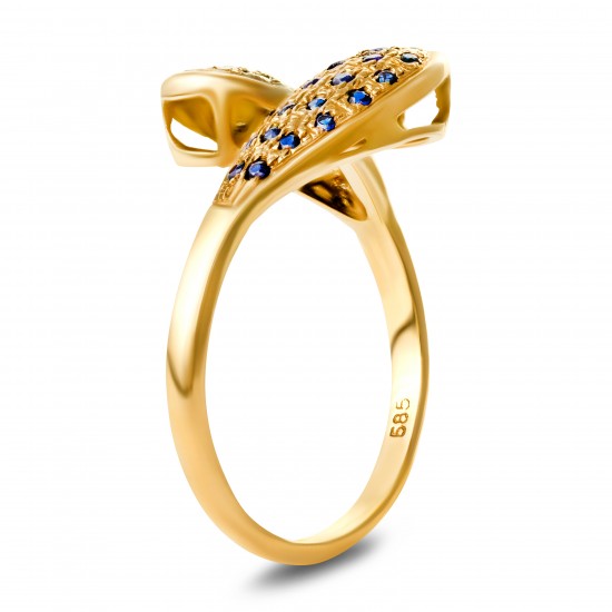 Золотое кольцо с бриллиантом арт. 141021.07.10