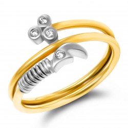 Золотое кольцо с бриллиантом арт. 141021.07.15