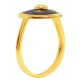 Золотой комплект, кольцо, серьги и кулон, арт. 150621.04.02