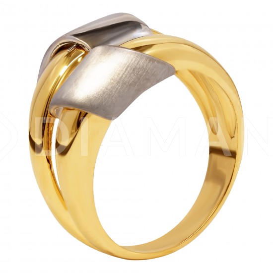 Золотой комплект, кольцо и серьги, арт. 150621.04.07