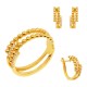Золотой комплект, кольцо и серьги, арт. 150621.04.10