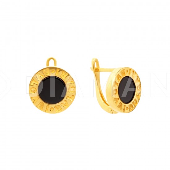 Золотой комплект, кольцо и серьги, арт. 150621.04.11