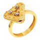 Золотой комплект, кольцо и серьги, арт. 150621.04.15