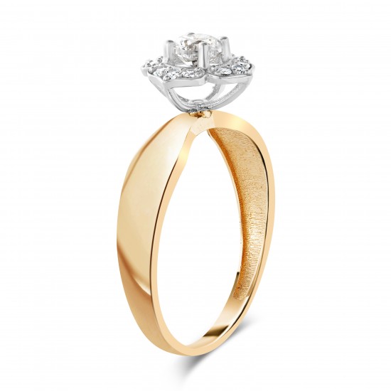 Золотое кольцо с цирконием арт. 151221.10.30-326