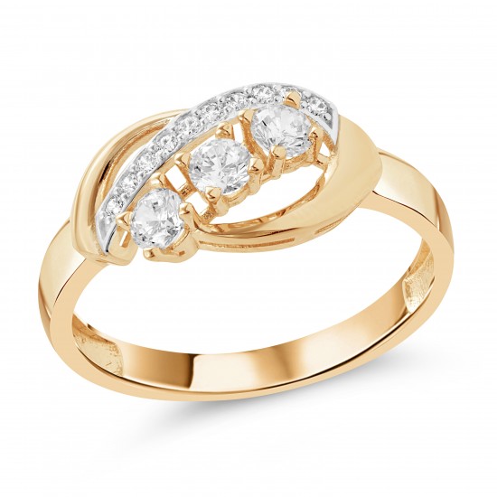 Золотое кольцо с цирконием арт. 151221.10.32-248