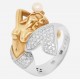 Золотое кольцо с бриллиантом, арт. 160421.04.06