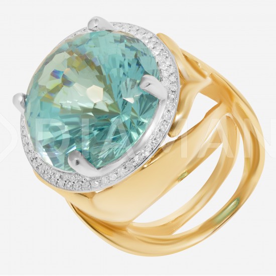 Золотое кольцо с бриллиантом, арт. 160421.04.07