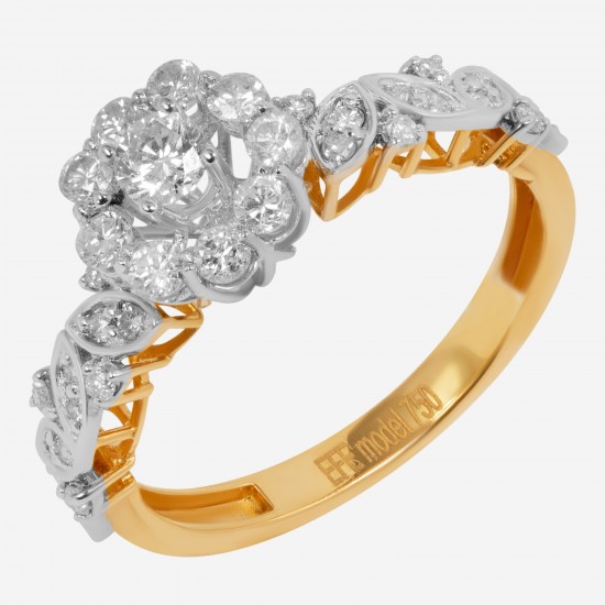 Золотое кольцо с бриллиантом, арт. 160421.04.13