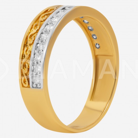 Золотое кольцо с бриллиантом, арт. 160421.04.15