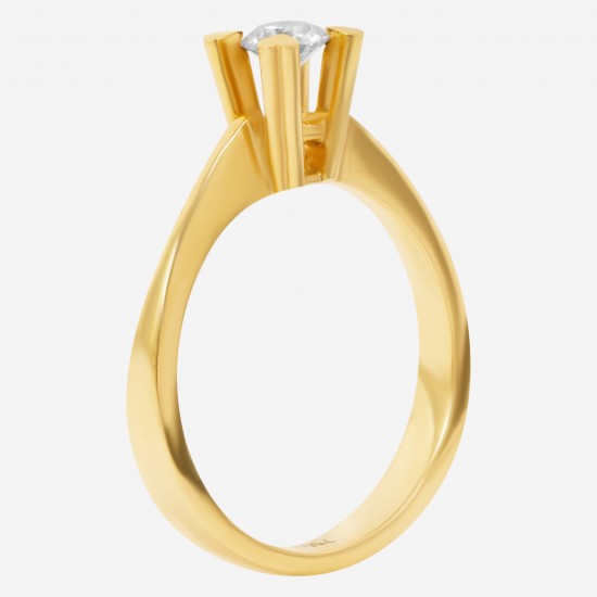 Золотое помолвочное кольцо с бриллиантом, арт. 160421.04.17