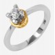 Золотое помолвочное кольцо с бриллиантом, арт. 160421.04.18