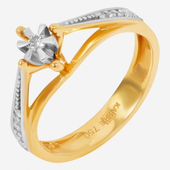 Золотое кольцо с бриллиантом, арт. 160421.04.19