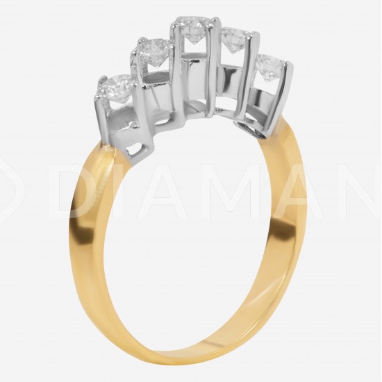 Золотое кольцо с бриллиантом, арт. 160421.04.21