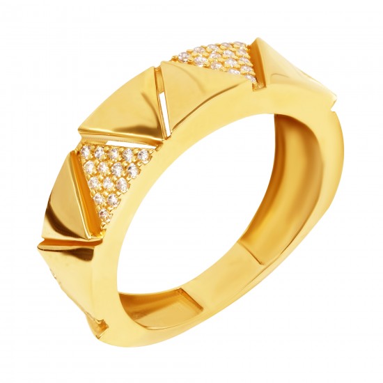 Золотой комплект, кольцо и серьги, арт. 160621.04.04