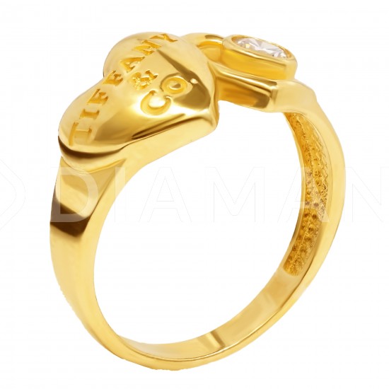 Золотой комплект, кольцо и серьги, арт. 160621.04.09