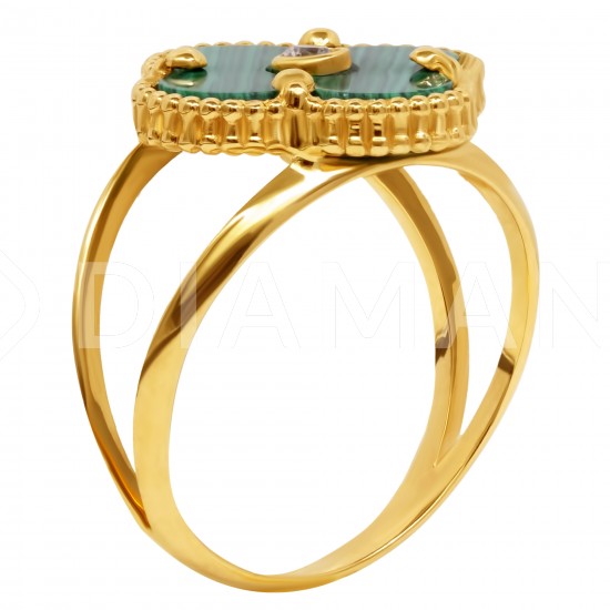 Золотой комплект, кольцо и серьги, арт. 160621.04.10