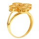 Золотой комплект, кольцо и серьги, арт. 160621.04.15