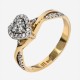 Золотое кольцо с бриллиантом, арт. 170421.04.04