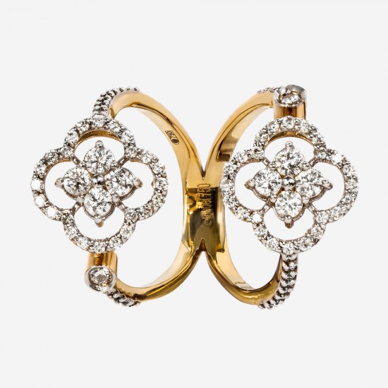 Золотое кольцо с бриллиантом, арт. 170421.04.05