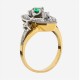 Золотое кольцо с бриллиантами и изумрудом, арт. 170421.04.06