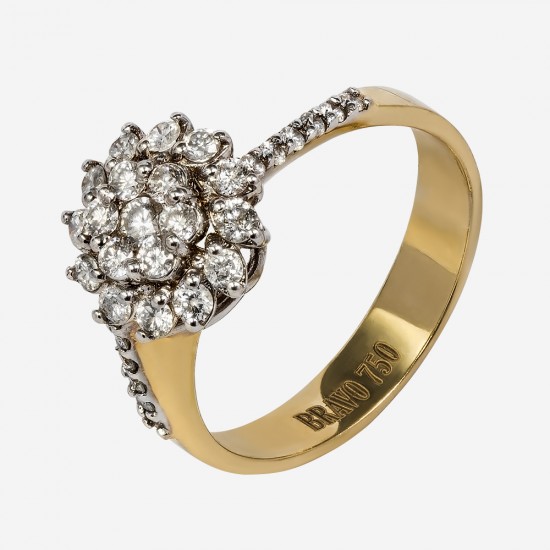 Золотое кольцо с бриллиантом, арт. 170421.04.13 